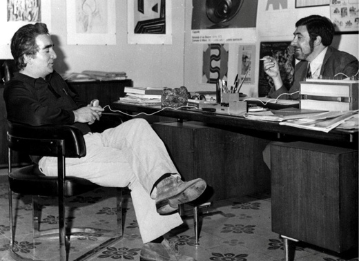 Armando Ginesi con Jos Guevara Sndez nei primi anni settanta